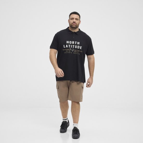 North Latitude Polo Pique Short Sleeve Black - Polo krekli - Polo krekli - 2XL-8XL