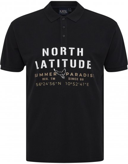 North Latitude Polo Pique Short Sleeve Black - Polo krekli - Polo krekli - 2XL-8XL