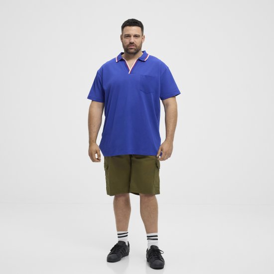 North Latitude Polo Pique V-Neck Blue - Polo krekli - Polo krekli - 2XL-8XL