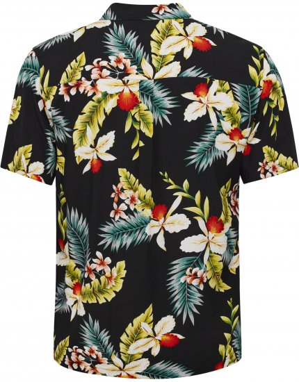 North Latitude Shirt Short Sleeve Printed Allover Black - Krekli - Krekli - 2XL-8XL