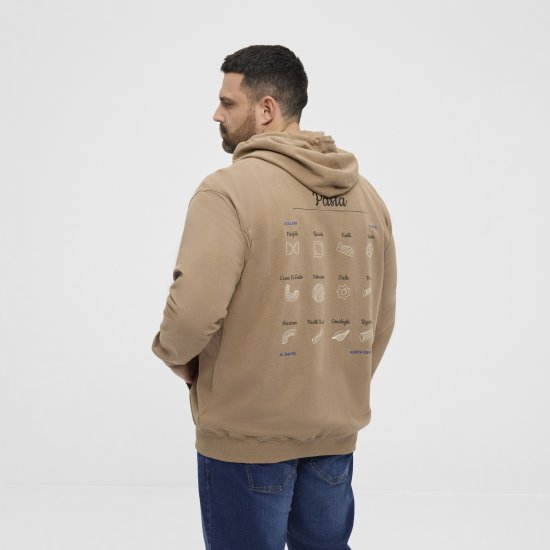 North Latitude Hoodie with Zipper Dark Sand - Džemperi un džemperi ar kapuci - Džemperi - 2XL-14XL