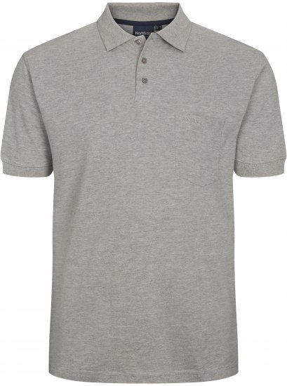 North Latitude Polo Short Sleeve Grey TALL - VĪRIEŠU APĢĒRBS MT-6XLT - Apģērbs gariem vīriešiem