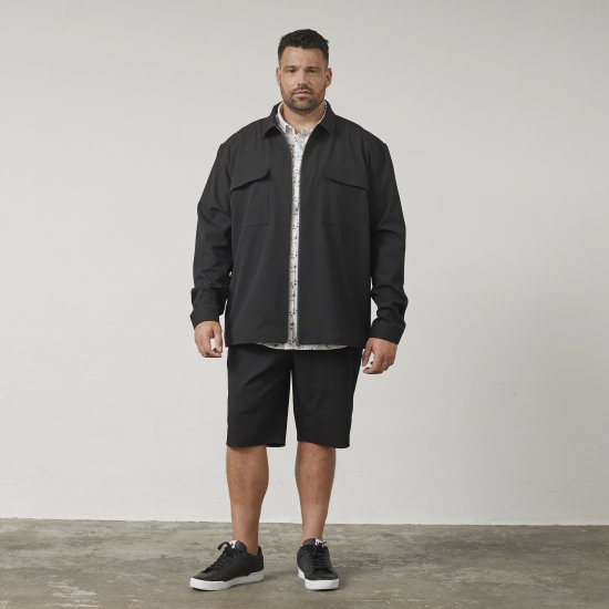 North Latitude 61106 Overshirt Uzvalka Stilā Ar Pilna Garuma Rāvējslēdzēju Melna - Jakas & Lietus apģērbs - Jakas - 2XL-12XL