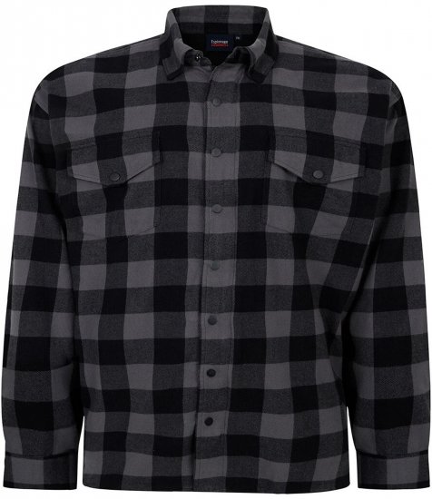 Espionage SH423 Checked Overshirt Black/Charcoal - Krekli - Krekli - 2XL-8XL