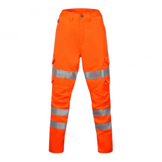 Leo Pennymoor EcoViz Women's Poly/Cotton Cargo Trousers Orange - Darba apģērbs - 