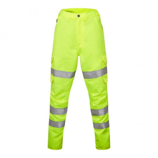 Leo Pennymoor EcoViz Women's Poly/Cotton Cargo Trousers Yellow - Darba apģērbs - 