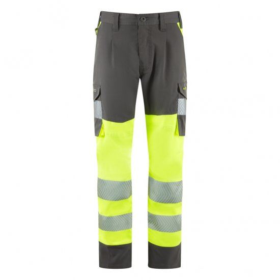 Leo Beckamoor Leo EcoViz Womens Stretch Cargo Trousers Yellow/Grey - Darba apģērbs - 