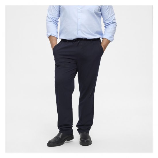 North Latitude Dress Pants Elastic Waist Navy Blue - Lielo izmēru bikses vīriešiem - Lielo izmēru bikses vīriešiem