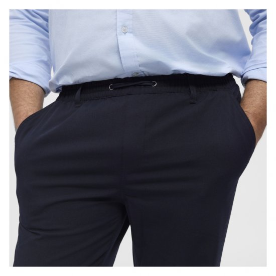 North Latitude Dress Pants Elastic Waist Navy Blue - Lielo izmēru bikses vīriešiem - Lielo izmēru bikses vīriešiem