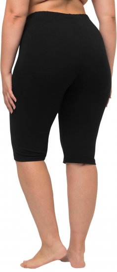 Ulla Popken Stretch Knit Bike Shorts Black - Džinsi & Bikses Lielos Izmēros – Plus Size - 