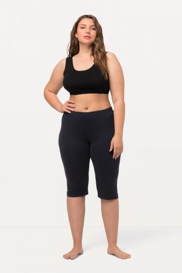 Ulla Popken Stretch Knit Bike Shorts Blue - Šorti - Sieviešu šorti lielos izmēros