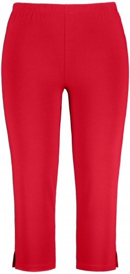Ulla Popken Basic Stretch Knit Capris Red - Džinsi & Bikses Lielos Izmēros – Plus Size - 