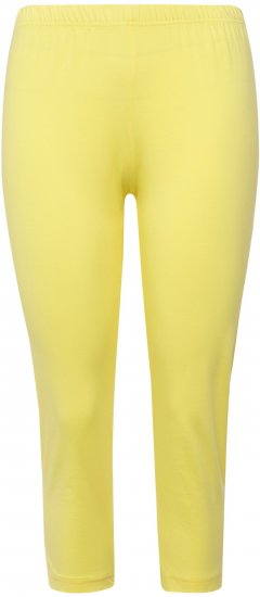 Ulla Popken Basic Stretch Knit Capris Yellow - Džinsi & Bikses Lielos Izmēros – Plus Size - 