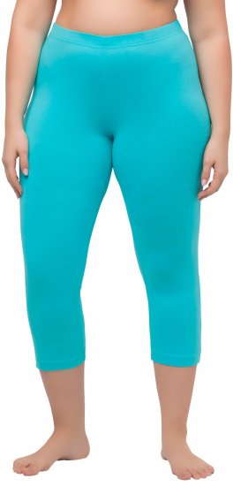 Ulla Popken Basic Stretch Knit Capris Blue - Džinsi & Bikses Lielos Izmēros – Plus Size - 
