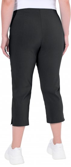 Ulla Popken Stretch Basic Bengaline Capri Pants Black - Džinsi & Bikses Lielos Izmēros – Plus Size - 