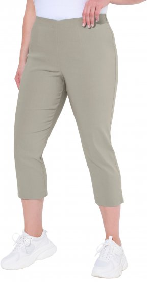 Ulla Popken Stretch Basic Bengaline Capri Pants Grey - Džinsi & Bikses Lielos Izmēros – Plus Size - 