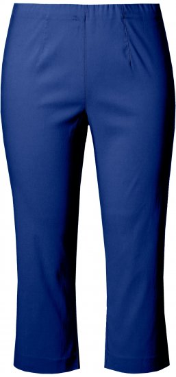 Ulla Popken Stretch Basic Bengaline Capri Pants Blue - Džinsi & Bikses Lielos Izmēros – Plus Size - 