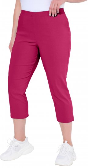 Ulla Popken Stretch Basic Bengaline Capri Pants Pale Lilac - Džinsi & Bikses Lielos Izmēros – Plus Size - 