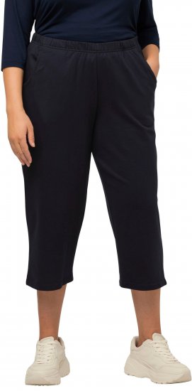 Ulla Popken Pull On Knit Elastic Waist Pocket Crop Pants Blue - Džinsi & Bikses Lielos Izmēros – Plus Size - 