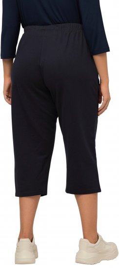 Ulla Popken Pull On Knit Elastic Waist Pocket Crop Pants Blue - Džinsi & Bikses Lielos Izmēros – Plus Size - 