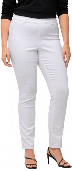 Ulla Popken Sienna Stretch Twill Jeggings Snow White - Džinsi & Bikses Lielos Izmēros – Plus Size - 