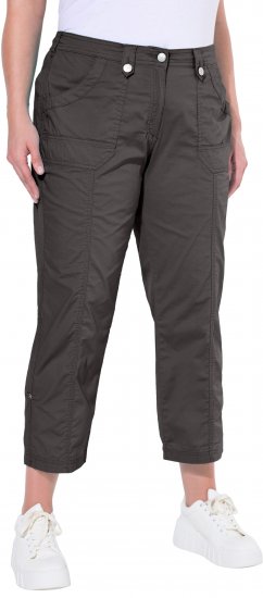 Ulla Popken Roll Tab Hem Stretch Cargo Pants Grey - Džinsi & Bikses Lielos Izmēros – Plus Size - 