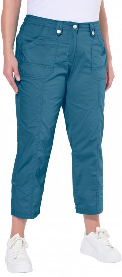 Ulla Popken Roll Tab Hem Stretch Cargo Pants Blue - Džinsi & Bikses Lielos Izmēros – Plus Size - 
