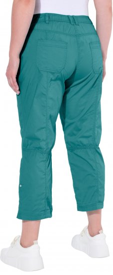 Ulla Popken Roll Tab Hem Stretch Cargo Pants Teal - Džinsi & Bikses Lielos Izmēros – Plus Size - 