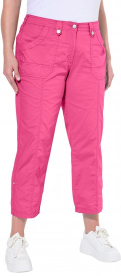 Ulla Popken Roll Tab Hem Stretch Cargo Pants Pink - Džinsi & Bikses Lielos Izmēros – Plus Size - 