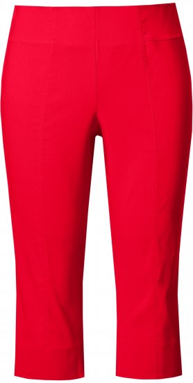 Ulla Popken Bengaline Elastic Waist Stretch Capri Pants Red - Džinsi & Bikses Lielos Izmēros – Plus Size - 