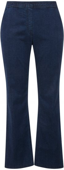 Ulla Popken Straight Leg Elastic Waist Mandy Fit Stretch Jeans Denim Blue - Džinsi & Bikses Lielos Izmēros – Plus Size - 