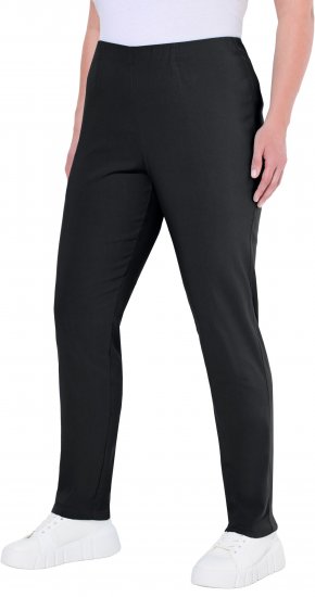 Ulla Popken Bengaline Slim Leg Sienna Fit Elastic Waist Pants Black - Džinsi & Bikses Lielos Izmēros – Plus Size - 
