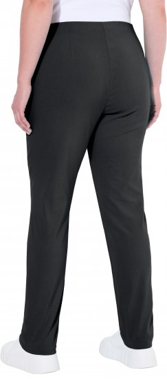 Ulla Popken Bengaline Slim Leg Sienna Fit Elastic Waist Pants Black - Džinsi & Bikses Lielos Izmēros – Plus Size - 
