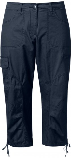 Ulla Popken Stretch Cotton Cargo Crop Pants Navy - Džinsi & Bikses Lielos Izmēros – Plus Size - 