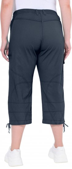 Ulla Popken Stretch Cotton Cargo Crop Pants Navy - Džinsi & Bikses Lielos Izmēros – Plus Size - 