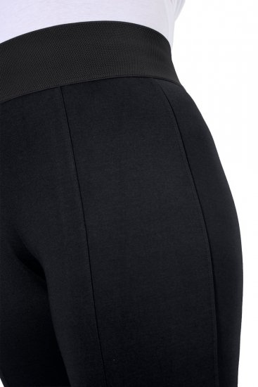 Ulla Popken Slim Leg Sienna Fit Ponte Stretch Knit Pants Black - Bikses - Lielo izmēru bikses sievietēm