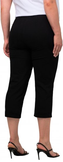 Ulla Popken Mony Stretch Capri Pants Black - Džinsi & Bikses Lielos Izmēros – Plus Size - 