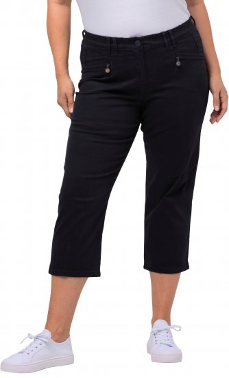 Ulla Popken Mony Stretch Capri Pants Navy - Džinsi & Bikses Lielos Izmēros – Plus Size - 
