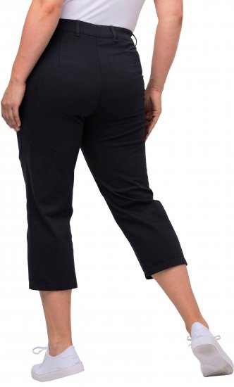 Ulla Popken Mony Stretch Capri Pants Navy - Džinsi & Bikses Lielos Izmēros – Plus Size - 