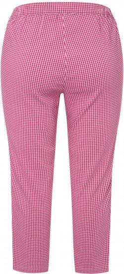 Ulla Popken Check Bengaline Slim Leg Sienna Fit Stretch Crop Pants Pale Lilac - Džinsi & Bikses Lielos Izmēros – Plus Size - 