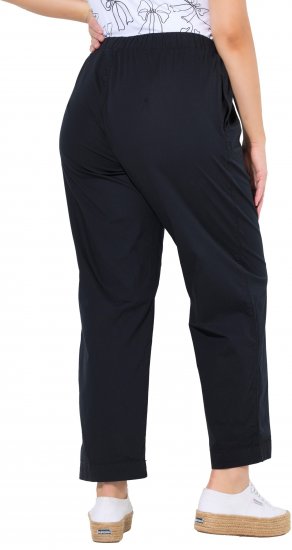 Ulla Popken Wide Leg Ruby Fit Stretch Chino Pants Navy - Džinsi & Bikses Lielos Izmēros – Plus Size - 