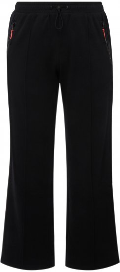 Ulla Popken Holo Detail Sweatpants Black - Džinsi & Bikses Lielos Izmēros – Plus Size - 