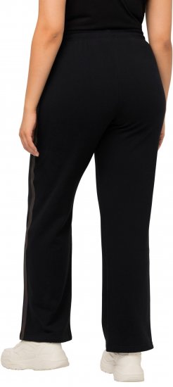 Ulla Popken Holo Detail Sweatpants Black - Džinsi & Bikses Lielos Izmēros – Plus Size - 