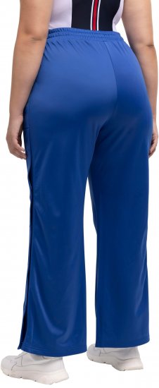 Ulla Popken Snap Placket Side Seam Wide Leg Recycled Polyester Knit Joggers Blue - Džinsi & Bikses Lielos Izmēros – Plus Size - 