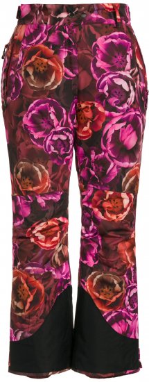 Ulla Popken Hyprar Rose Print Fully Lined Ski Pants Orange - Džinsi & Bikses Lielos Izmēros – Plus Size - 