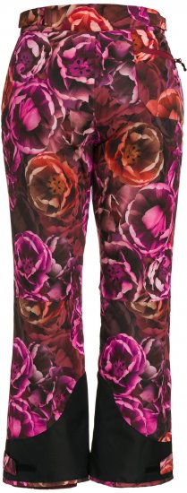 Ulla Popken Hyprar Rose Print Fully Lined Ski Pants Orange - Džinsi & Bikses Lielos Izmēros – Plus Size - 