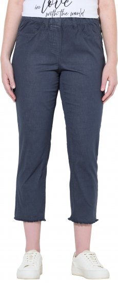 Ulla Popken Stretch Blend Bengaline Pants Navy - Džinsi & Bikses Lielos Izmēros – Plus Size - 