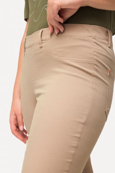 Ulla Popken Stretch Blend Bengaline Pants Dark Putty - Bikses - Lielo izmēru bikses sievietēm
