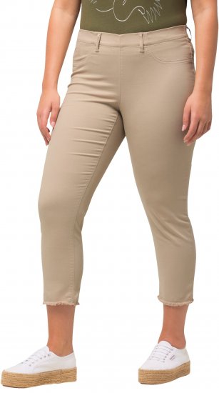 Ulla Popken Stretch Blend Bengaline Pants Dark Putty - Džinsi & Bikses Lielos Izmēros – Plus Size - 