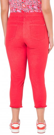 Ulla Popken Stretch Blend Bengaline Pants Neon Red - Džinsi & Bikses Lielos Izmēros – Plus Size - 